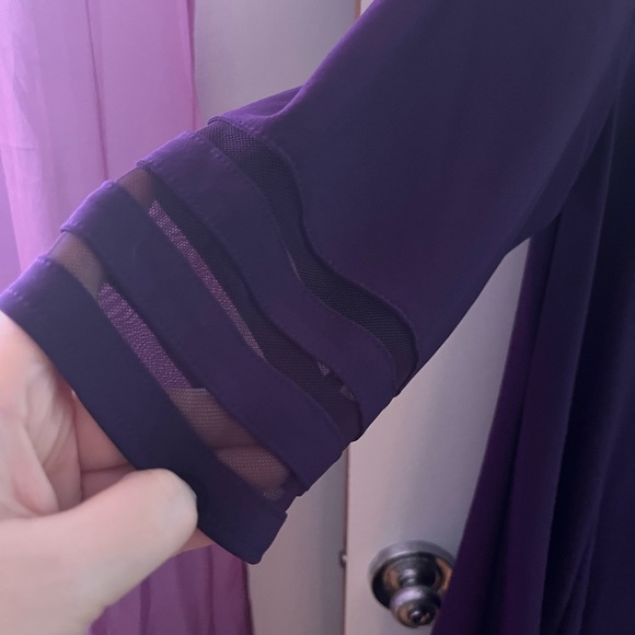 Laura Plus purple dress, gorgeous! 3/4 sleeves, NWT size 16 - Picture 2 of 3